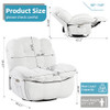 DYHOME RECLINER CHAIR WIDE ROCKER CHAIR MASSAGE HEAT 270°SWIVEL - WHITE