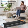 XJIPL WALKING PAD TREADMILL WITH HANDLE BAR 2.5HP 270 LBS N4054FS - BLACK