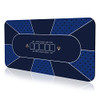 YUZPKRSI 70 X 35 INCH POKER MAT 8 PLAYERS TEXAS HOLD'EM POKER TABLE - BLUE BLACK