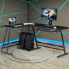 DREAMLIFY L-SHAPE COMPUTER DESK HOME OFFICE DESK - BLACK