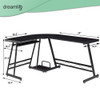 DREAMLIFY L-SHAPE COMPUTER DESK HOME OFFICE DESK - BLACK