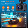 E-YEEGER DASH CAM FRONT AND REAR, 2.5K DUAL DASH CAMERA FOR CARS, 2560P - BLACK