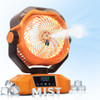 VELLRIVE PORTABLE MISTING FAN - 20000MAH RECHARGEABLE WATER FANS - ORANGE