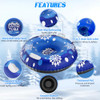 PIOSLEAI 39" SNOW TUBE SLED, 3PACK SLEDS FOR KIDS ADULT, THICKENED - BLUE/GREEN