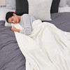 ASHFORD HOME COZY WARMWELL BLANKET WINTER WHITE KING SIZE 108 X 90 INCHES