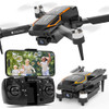 SUANGRC F198 DRONE WITH DUAL CAMERA 720P HD 90° ADJUSTABLE LENS BLK/ORANGE