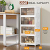 4 Tier Storage Bins with Lids, 23QT Stackable Closet Organizers and Storage