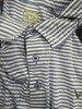 CALLAWAY GOLF MEN'S STRIPED GOLF POLO SHIRT SHORT SLEEVE - LARGE - WHITE/BLUE New