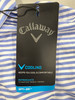 CALLAWAY GOLF MEN'S STRIPED GOLF POLO SHIRT SHORT SLEEVE - LARGE - WHITE/BLUE New