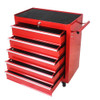 LAFENGYAN 5-DRAWER ROLLING TOOL CART WITH LOCKING BRAKES RED + STEEL CD-2205