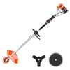 PANGHUHU88 36CC 2-STROKE WEED EATER GAS POWERED 3 IN 1 GAS BRUSH CUTTER - ORANGE