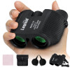 LOGISAF BINOCULARS FOR ADULTS AND KIDS 10X25 SMALL COMPACT BINOCULARS BLACK