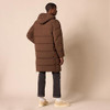 AMAZON ESSENTIALS MENS HOODED LONG PUFFER COAT - DEEP BROWN - SIZE M