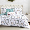 SOUTHSHORE 6-PIECE CHRISTMAS BEDDING QUEEN, 2 PILLOWS 2 SHAMS - HAPPY HOLIDAYS New