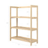 JELA-USA JELA SOLID WOOD 3 SHELF UNASSEMBLED PANTRY SHELVING, UNFINISHED