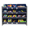 HUMBLE CREW SUPERSIZED TOY STORAGE ORGANIZER WITH 16 REMOVABLE BINS GREY/NAVY