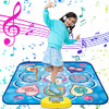 ANNKIE DANCE MAT FOR KIDS, FROZEN THEME DANCE PAD TOYS, 5 MODES, LEVELS - BLUE