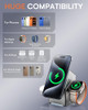 ZEEHOO 3 in 1 Charging Station for Apple, iPhone Mag-Safe QI2 Rotating