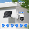 AUHAVOR SOLAR SECURITY CAMERAS WIRELESS OUTDOOR PTZ 360 WIFI CAMERA WHITE