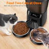 KATALIC AUTOMATIC PET/DOG/CAT FEEDERS FOR TWO PETS, CATS, DOGS APF01 - BLACK