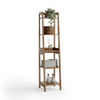 ZENNA HOME BAMBOO LINEN TOWER WITH 5 SHELVES - BAMBOO