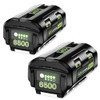 JOROMOV 2 PACK 6500MAH REPL FOR RYOBI 40V LITHIUM BATTERY OP4040 - BLACK/GREEN