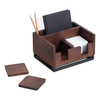 REALSPACE CADIA WOOD/METAL DESKTOP ORGANIZER COASTERS 8-3/4" X 7" OD01-001O