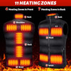 GYIPFIPA HEATED VEST, 11-17 ZONES RECHARGEABLE HEATED VEST, SIZE: MEN L - BLACK