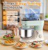 BONNOR STAND MIXER, 6QT ELECTRIC KITCHEN MIXER FOR BAKING CAKES & DOUGH - GREEN