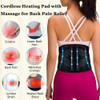 BINGONE CORDLESS HEATING PAD MASSAGER BACK BRACE HEATING PAD FOR BACK PAIN BLACK