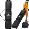 TUYOHW DOUBLE ROLLING SKI BAG PADDED WATERPROOF WHEELED SKI BAG SNOWBOARD/165 CM