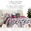 Southshore Fine Living Merry Town Christmas Quilt Set King/Cal King