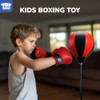 TOY LIFE PUNCHING BAG KIDS BOXING BAG GLOVES KIDS BOXING PUNCHING SET - BLACK