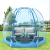 Pop Up Bubble Tent 4-8 People 10x10ft Large Oversize Weather Proof Pod - Blue