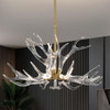 RINKBIK ACRYLIC ANTLER CHANDELIER CEILING LIGHT FIXTURES - GOLD
