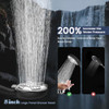FEELSO FILTERED SHOWER HEAD HANDHELD HIGH PRESSURE 7-SPRAY SHOWERHEAD - BLACK