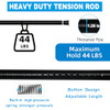 GINBEL Tension Curtain Rod 43 to 83 Inches (3.6 to 7 ft), 1.26" Diameter Spring