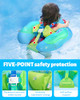 LAYCOL FLOAT INFLATABLE BABY SWIM RING SUN PROTECTION TAIL NO FLIP OVER - BLUE