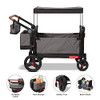 RADIO FLYER ATLAS STROLL ’N WAGON 3-IN-1 PUSH OR PULL VERSATILITY 3976 - GRAY