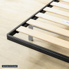 Mellow 1.6" Metal Bunkie Board Mattress Support Wood Slats Bed Frames - Black