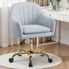 BESTERA VANITY CHAIR WITH WHEELS, P10J - GRAY