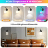 ODNORA WIRELESS RECHARGEABLE WALL SCONCE SET OF TWO 15 COLORS - BLACK/WHITE