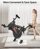 CURSOR FITNESS Recumbent Exercise Bike, Quiet Stationary Bike - Black/Orange