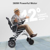 Goldseason 36LB Electric Wheelchair, 15 Miles Long Travel, GI03H102-001 - Silver