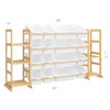 ETITLLY TOY STORAGE ORGANIZER WITH KIDS BOOKSHELF SNJ-T2 - WHITE