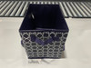 DURASACK GROCERY TOTE ALL-PURPOSE COLLAPSIBLE TOTES - DARK BLUE GEOMETRIC