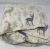 KATHY IRELAND 100% TURKISH COTTON FLANNEL DEER SHEET SET, SIZE : QUEEN - BEIGE