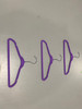 GENERIC FUZZY VELVET SMALL HANGERS WITH METAL HOOK 11" X 7" (3 PACK) - PURPLE