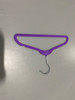 GENERIC FUZZY VELVET SMALL HANGERS WITH METAL HOOK 11" X 7" (3 PACK) - PURPLE