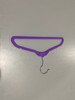 GENERIC FUZZY VELVET SMALL HANGERS WITH METAL HOOK 11" X 7" (3 PACK) - PURPLE